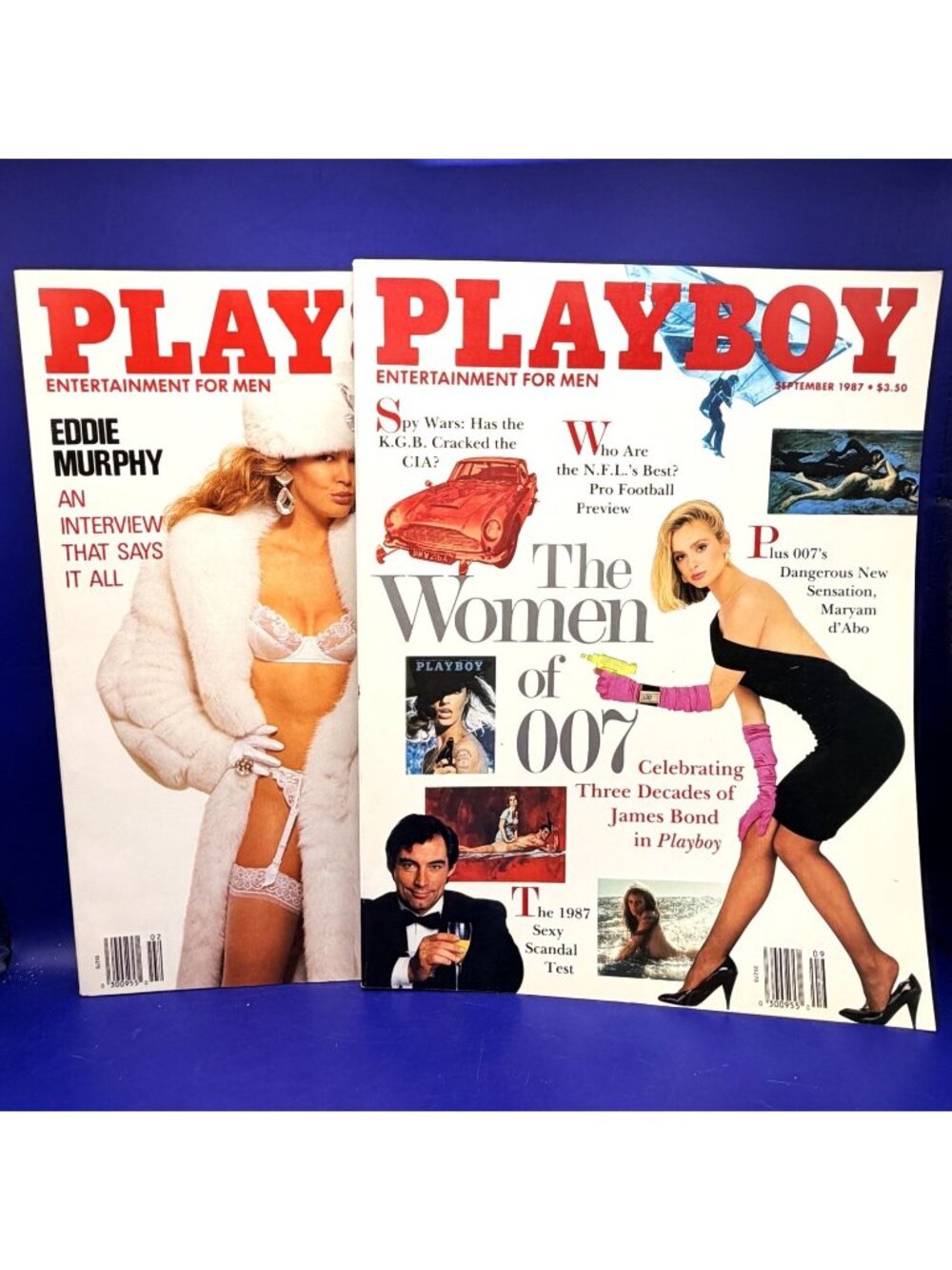 Playboy Magazine Lot Sept 1987 James Bond Feb 1990 Women of Russia Eddie Murphy